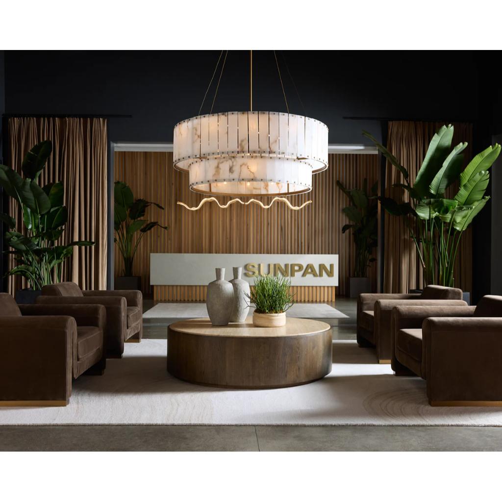 SUNPAN Apsara Natural Spanish Alabaster Chandelier