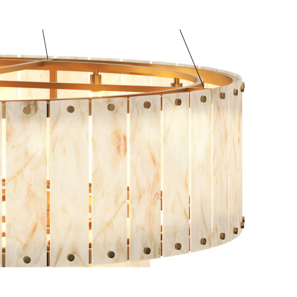 SUNPAN Apsara Natural Spanish Alabaster Chandelier