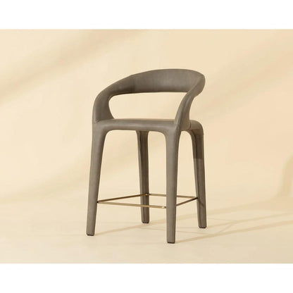 SUNPAN Atika Faux Leather Sculpted Counter Stool