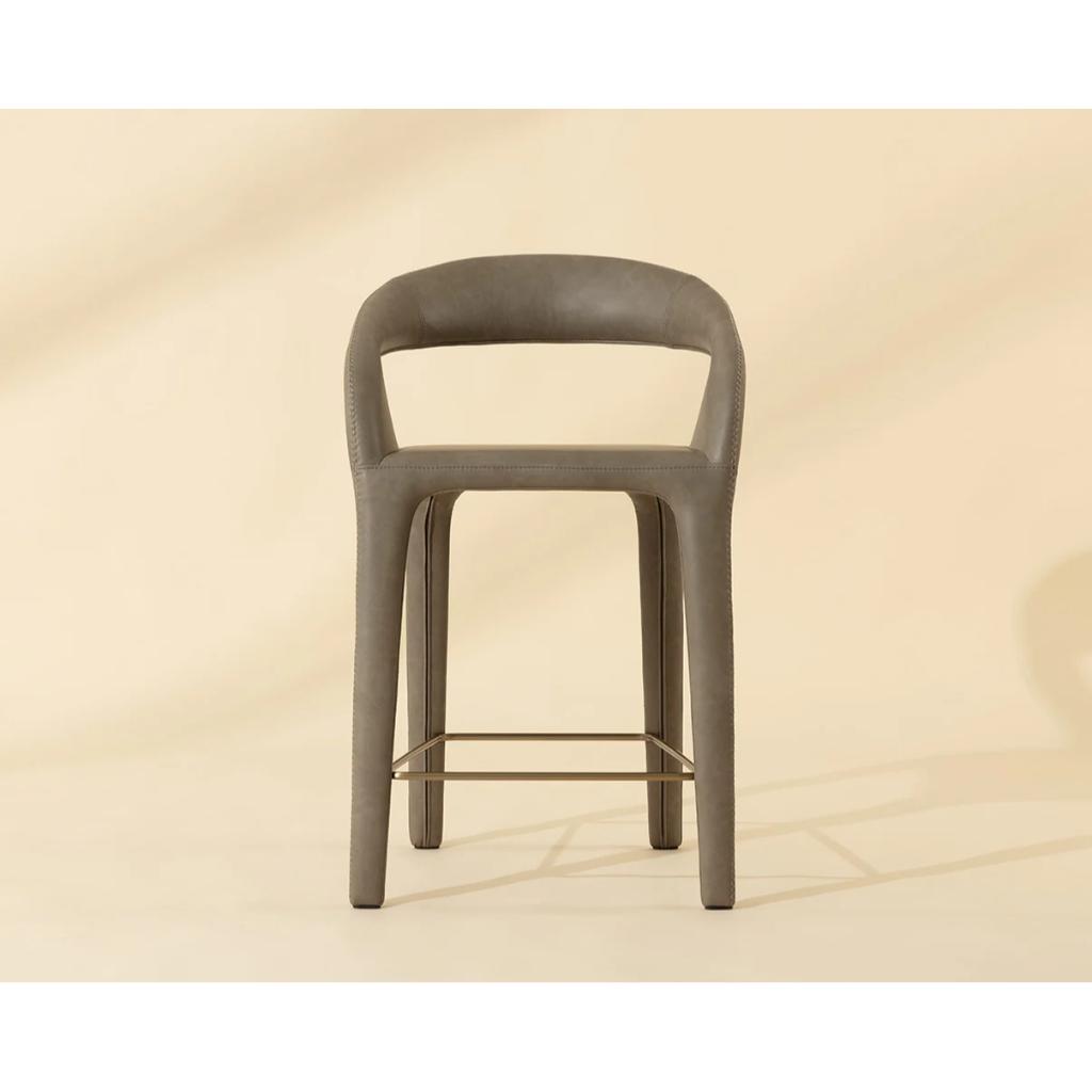SUNPAN Atika Faux Leather Sculpted Counter Stool