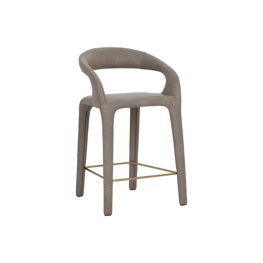 SUNPAN Atika Faux Leather Sculpted Counter Stool
