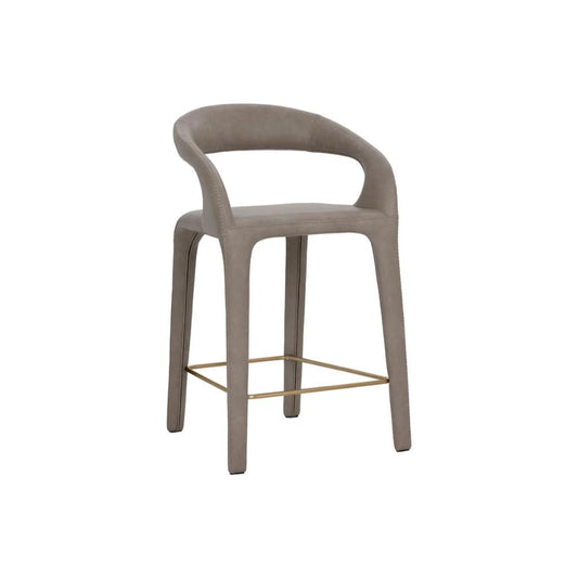Atika Faux Leather Sculpted Counter Stool