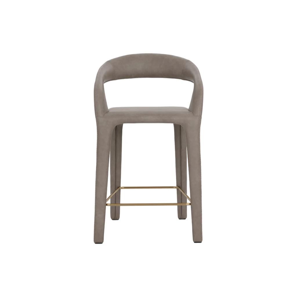 SUNPAN Atika Faux Leather Sculpted Counter Stool