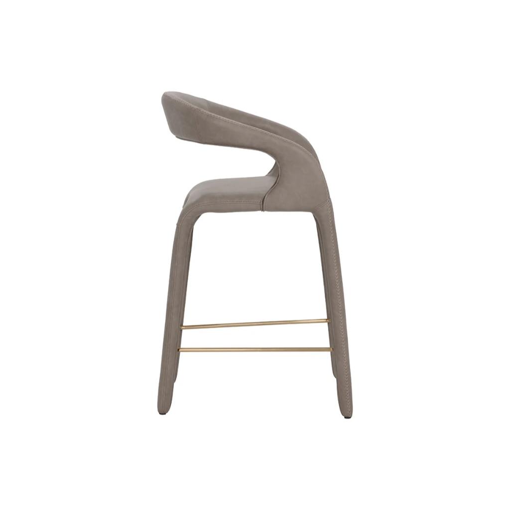 SUNPAN Atika Faux Leather Sculpted Counter Stool