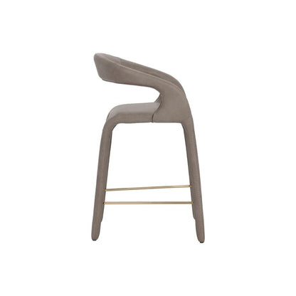 SUNPAN Atika Faux Leather Sculpted Counter Stool