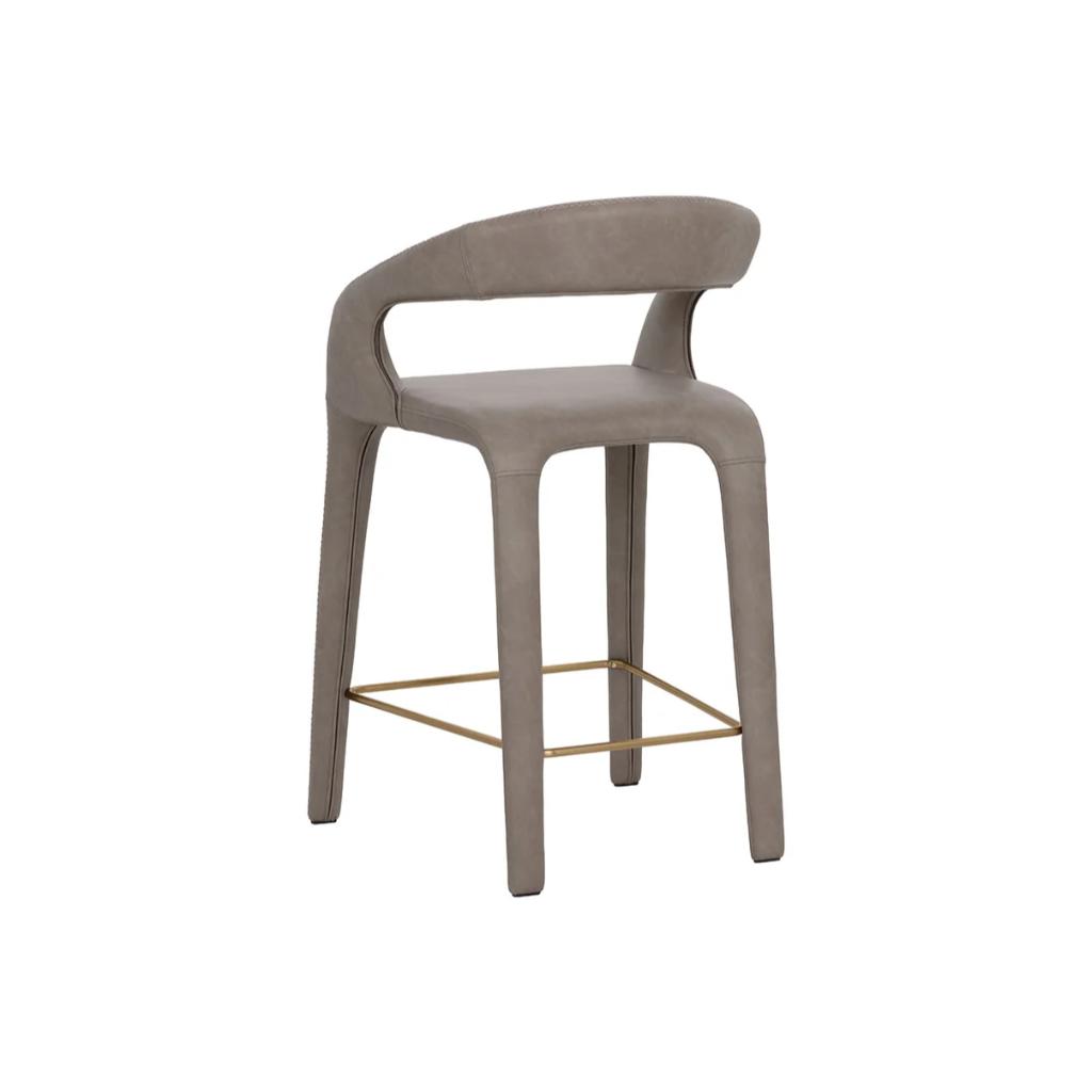 SUNPAN Atika Faux Leather Sculpted Counter Stool