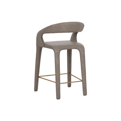 SUNPAN Atika Faux Leather Sculpted Counter Stool