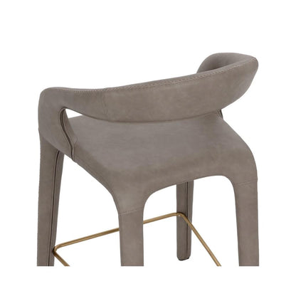 SUNPAN Atika Faux Leather Sculpted Counter Stool