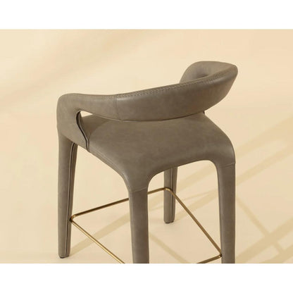 SUNPAN Atika Faux Leather Sculpted Counter Stool