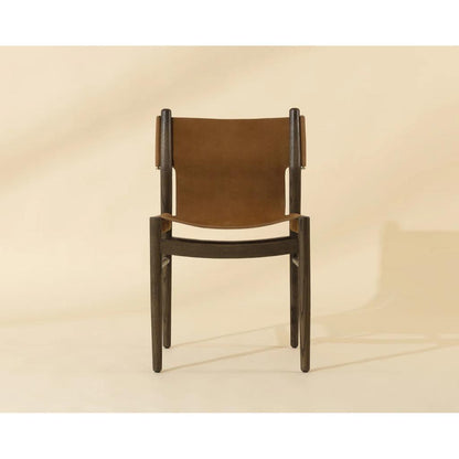 SUNPAN Argus Nubuck Caramel Leather Dining Chair