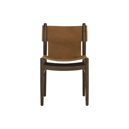 SUNPAN Argus Nubuck Caramel Leather Dining Chair