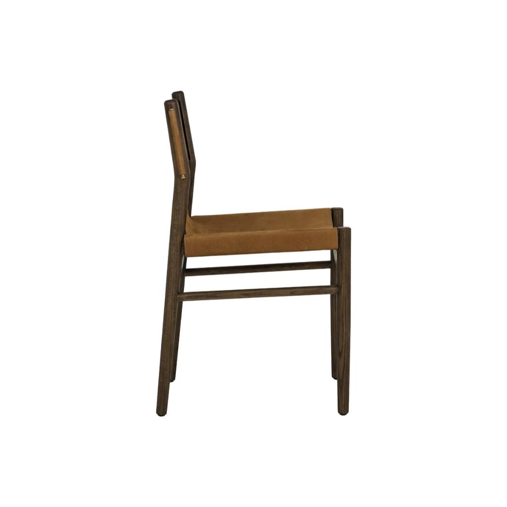 SUNPAN Argus Nubuck Caramel Leather Dining Chair