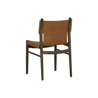 SUNPAN Argus Nubuck Caramel Leather Dining Chair