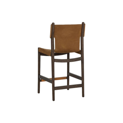 SUNPAN Argus Nubuck Caramel Leather Counter Stool