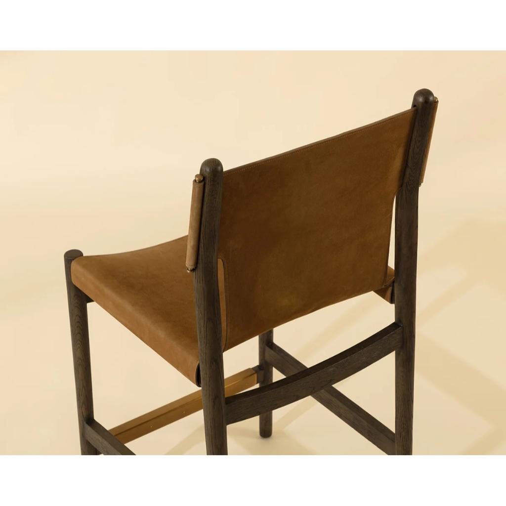 SUNPAN Argus Nubuck Caramel Leather Counter Stool