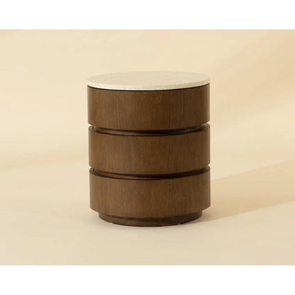 SUNPAN Caldora Three Drawers Wood Nightstand