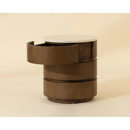SUNPAN Caldora Three Drawers Wood Nightstand