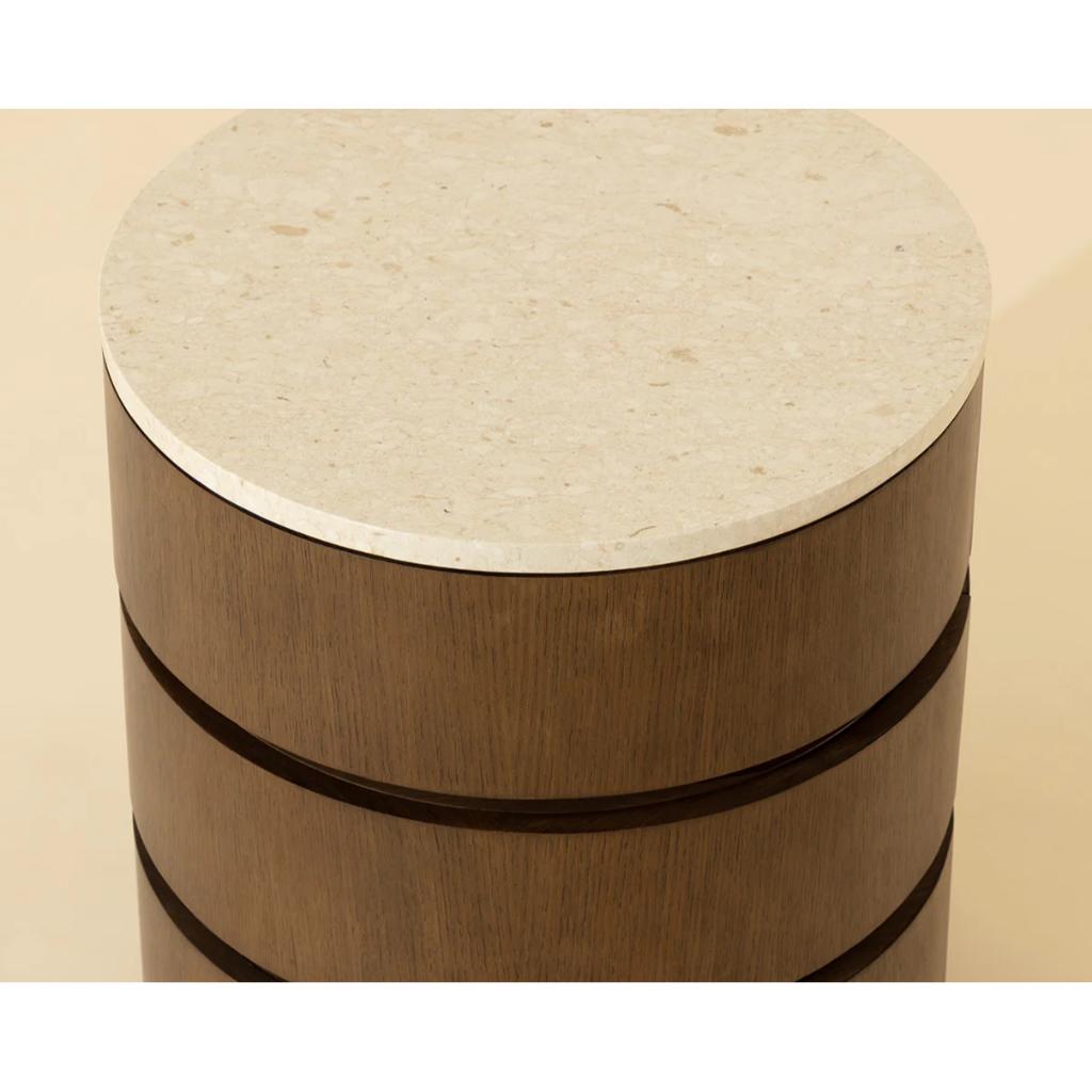 SUNPAN Caldora Three Drawers Wood Nightstand