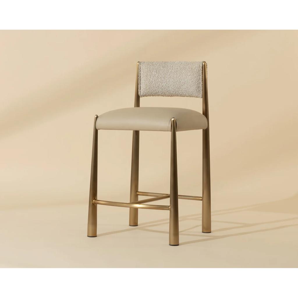 SUNPAN Bayard Faux Leather Counter Stool