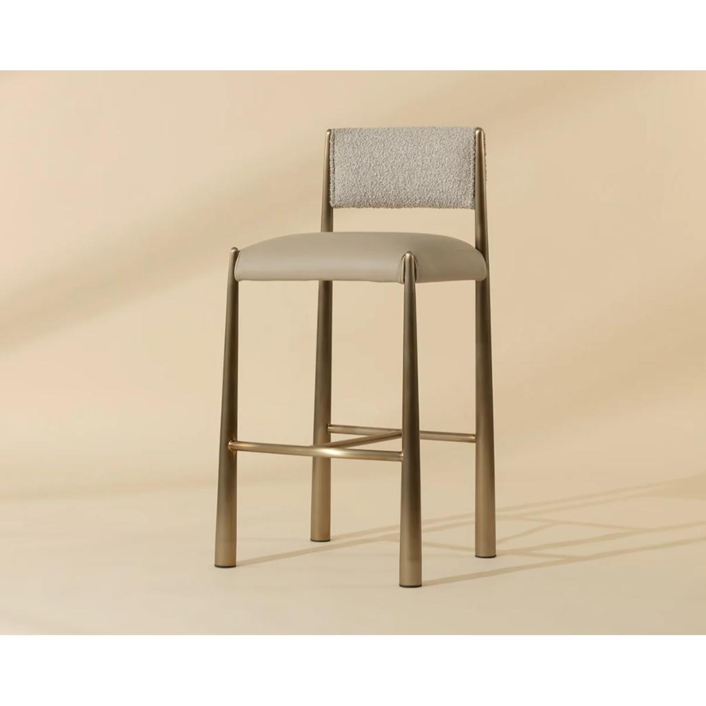 SUNPAN Bayard Faux Leather Barstool