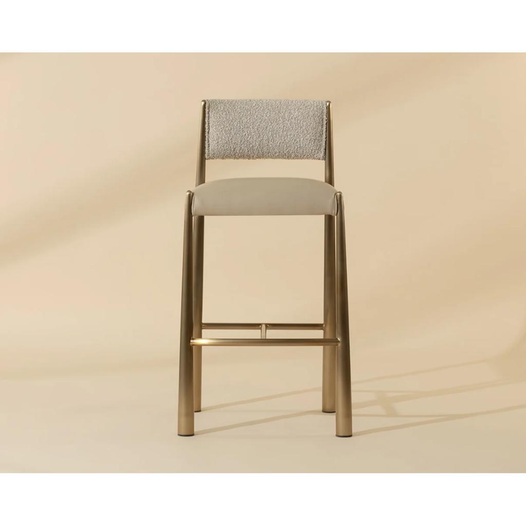 SUNPAN Bayard Faux Leather Barstool