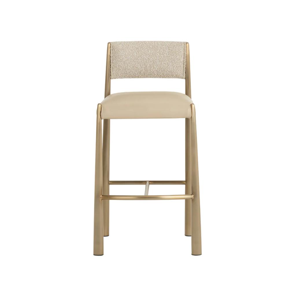 SUNPAN Bayard Faux Leather Barstool