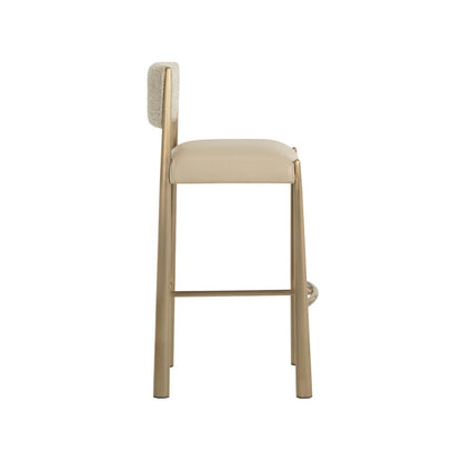 SUNPAN Bayard Faux Leather Barstool