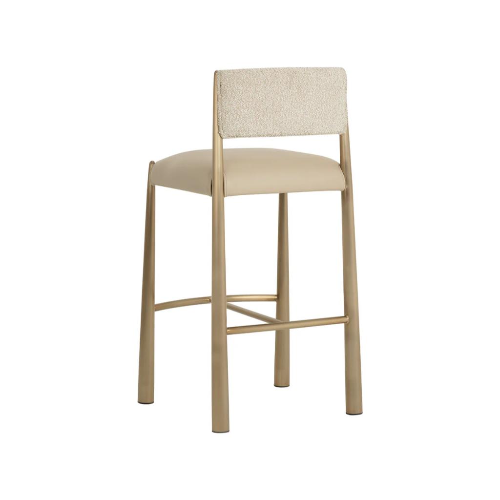 SUNPAN Bayard Faux Leather Barstool