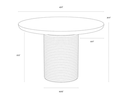 SUNPAN Riva Concrete Round Outdoor Dining Table