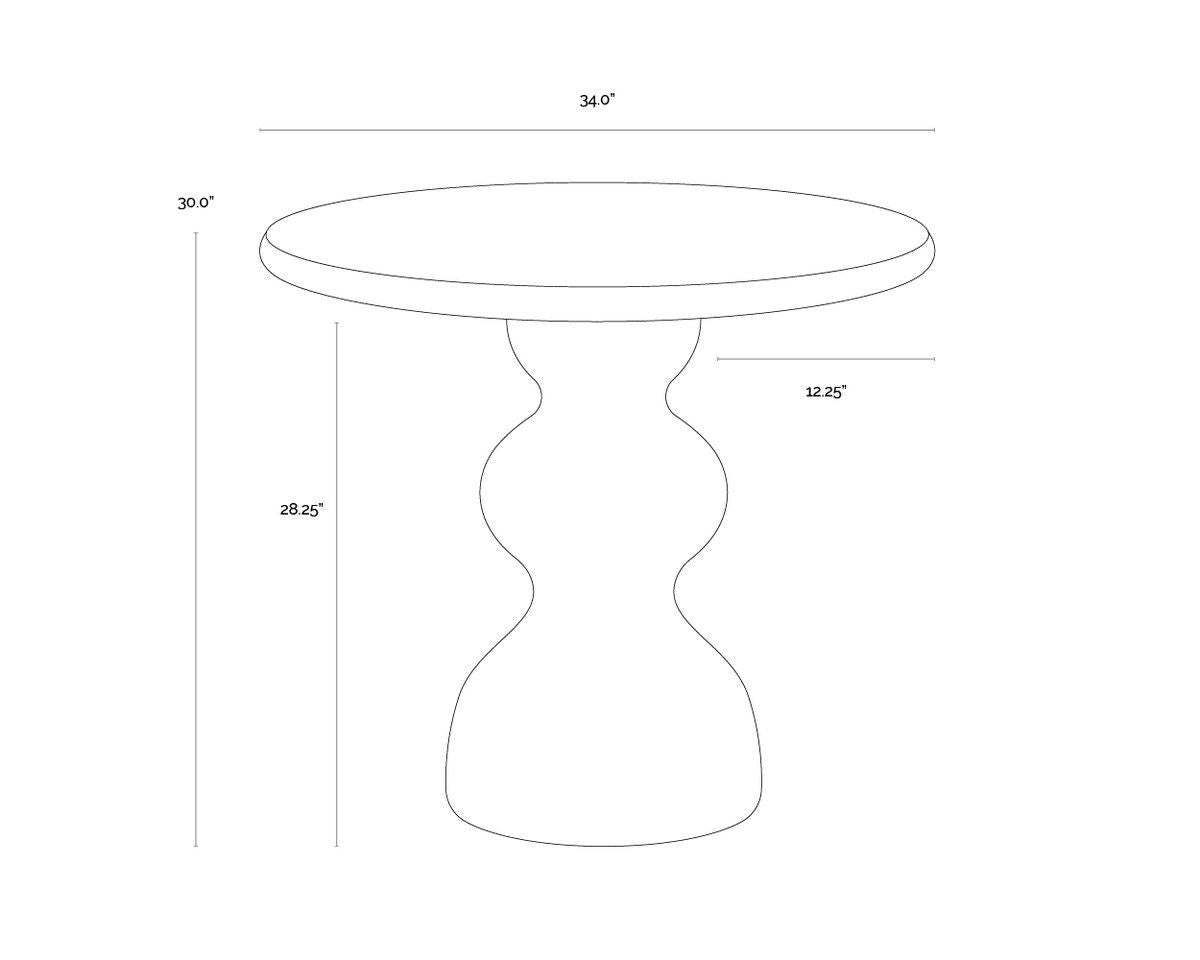 SUNPAN Raul Concrete Round Outdoor Bistro Table