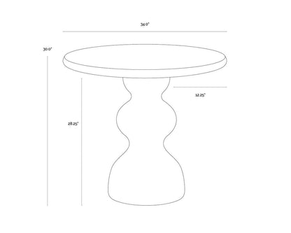 SUNPAN Raul Concrete Round Outdoor Bistro Table