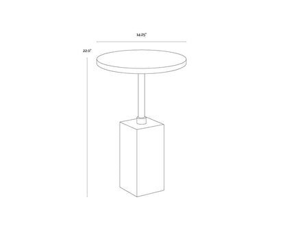 SUNPAN Mizani Concrete Outdoor End Table