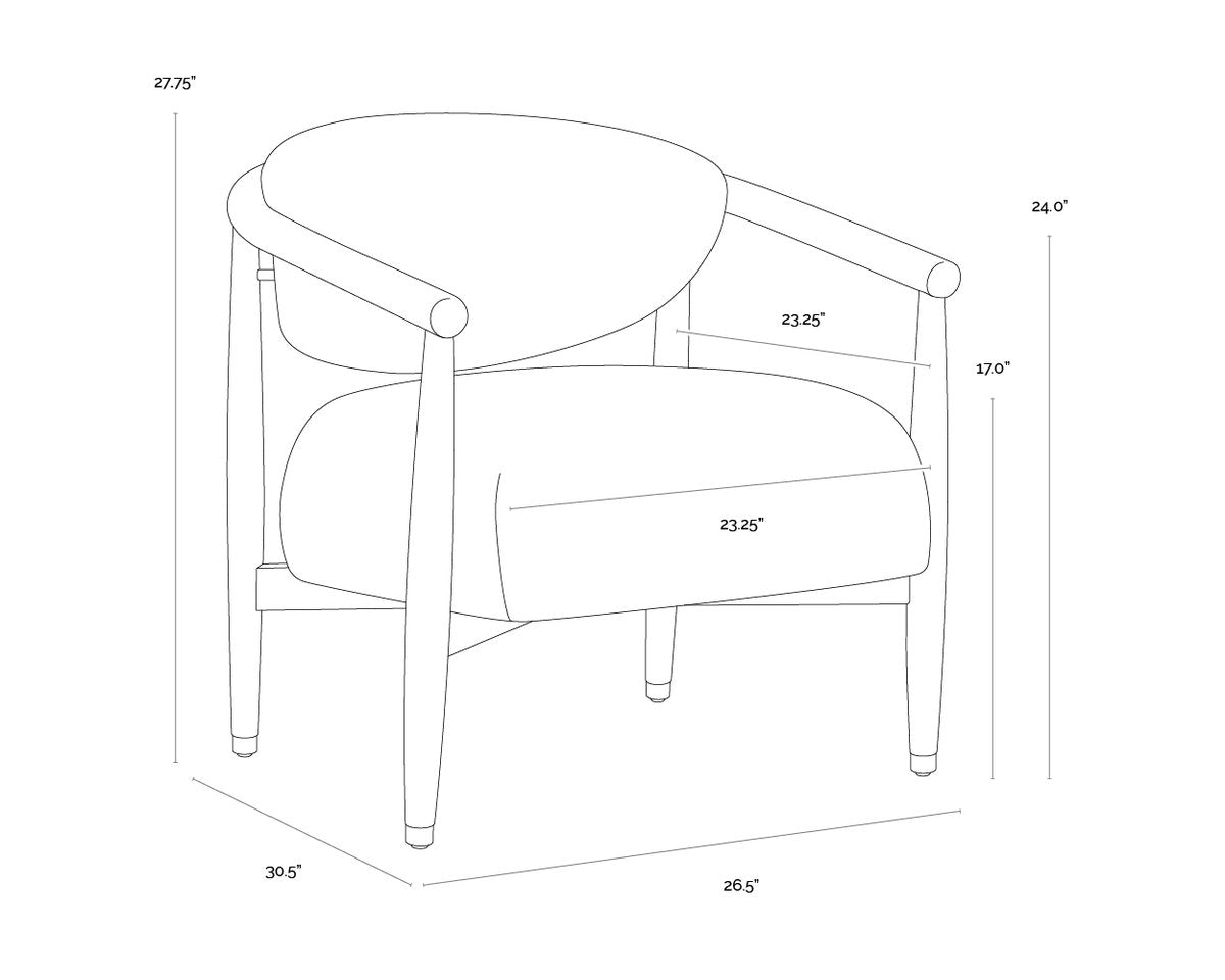 SUNPAN Sigrid Fabric Lounge Chair