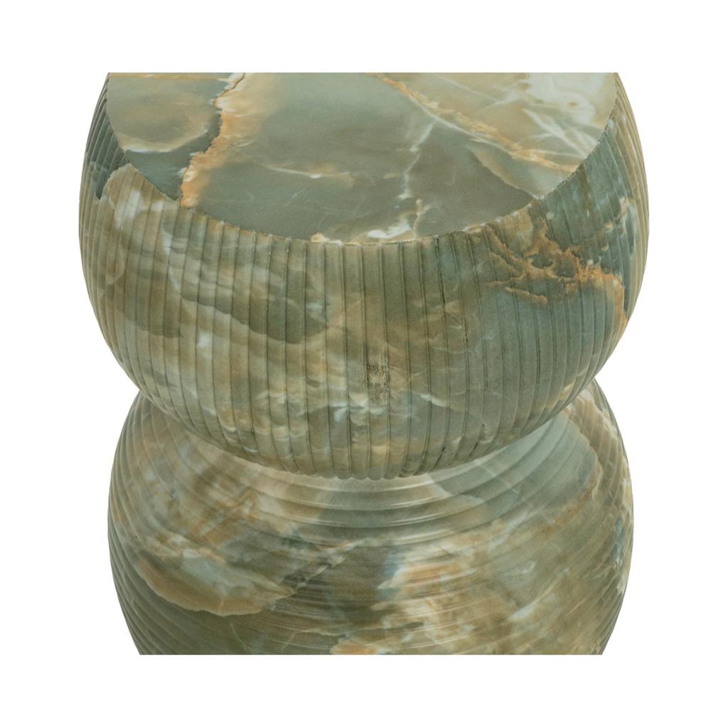 SUNPAN Gemina Green Concrete Outdoor End Table