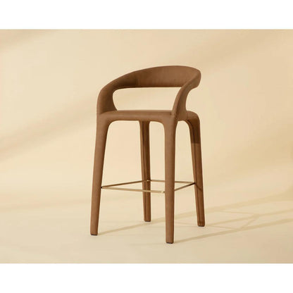 SUNPAN Atika Faux Leather Sculpted Barstool