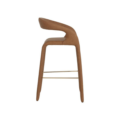 SUNPAN Atika Faux Leather Sculpted Barstool