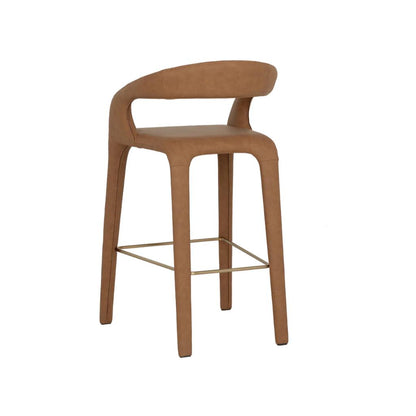 SUNPAN Atika Faux Leather Sculpted Barstool