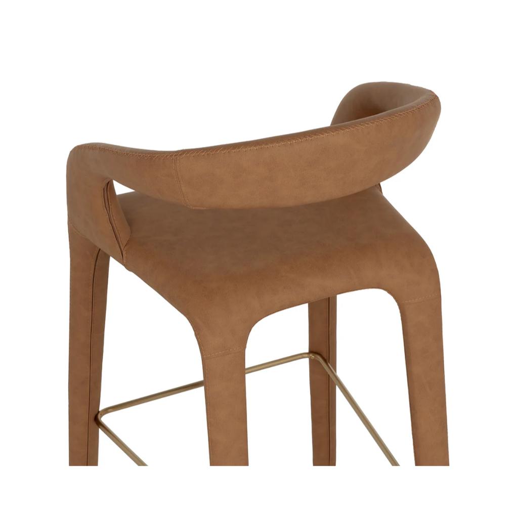 SUNPAN Atika Faux Leather Sculpted Barstool