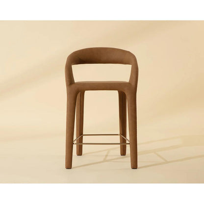 SUNPAN Atika Faux Leather Sculpted Counter Stool