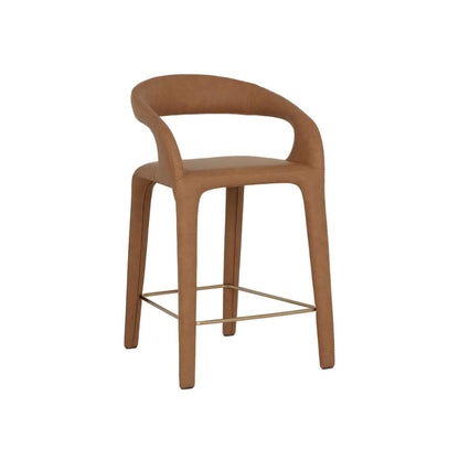 SUNPAN Atika Faux Leather Sculpted Counter Stool