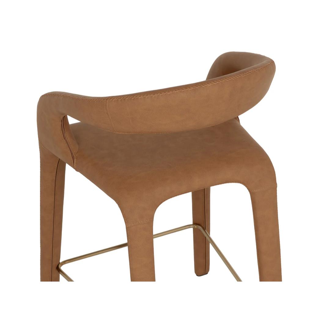 SUNPAN Atika Faux Leather Sculpted Counter Stool