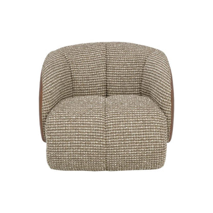 SUNPAN Camie Leather Swivel Lounge Chair