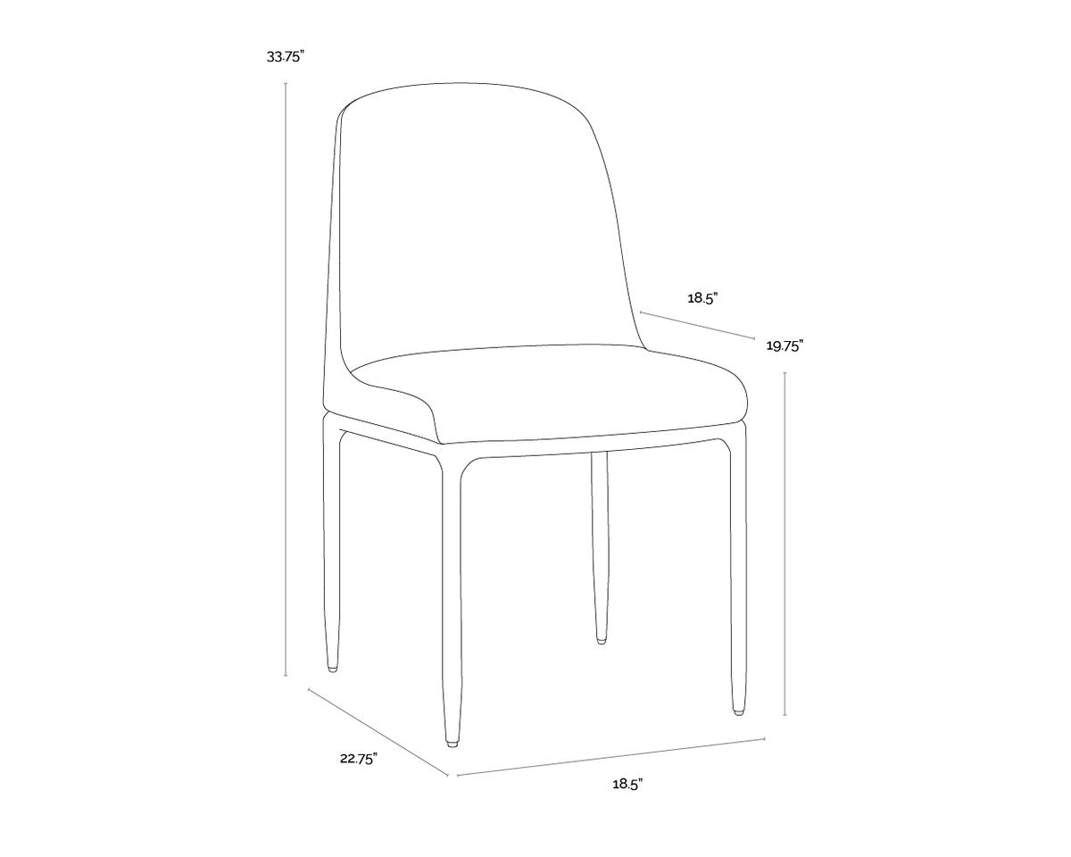 SUNPAN Nestor Fabric Armless Dining Chair