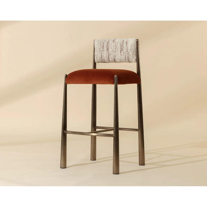 SUNPAN Bayard Faux Leather Barstool