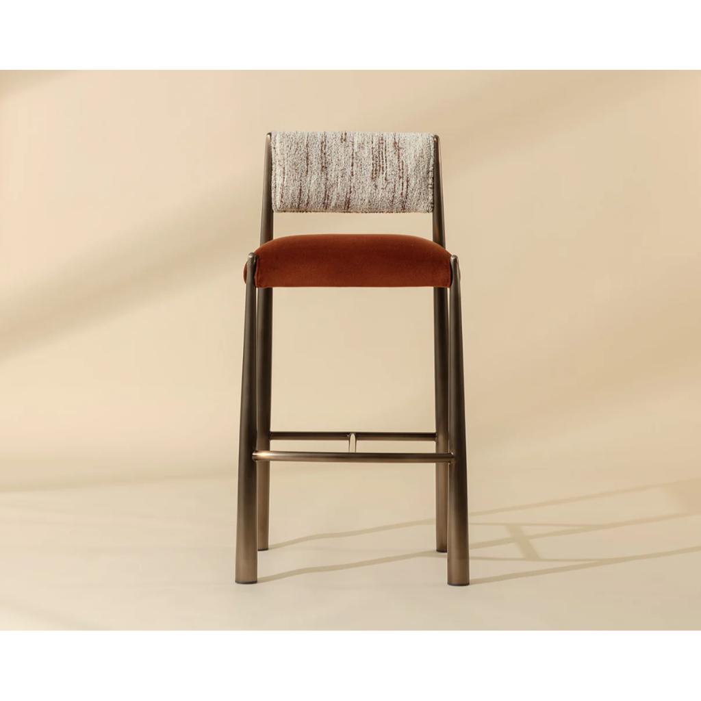 SUNPAN Bayard Faux Leather Barstool