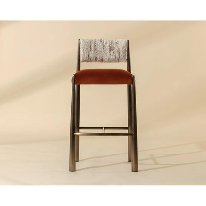 SUNPAN Bayard Faux Leather Barstool