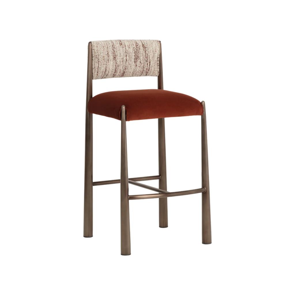 SUNPAN Bayard Faux Leather Barstool