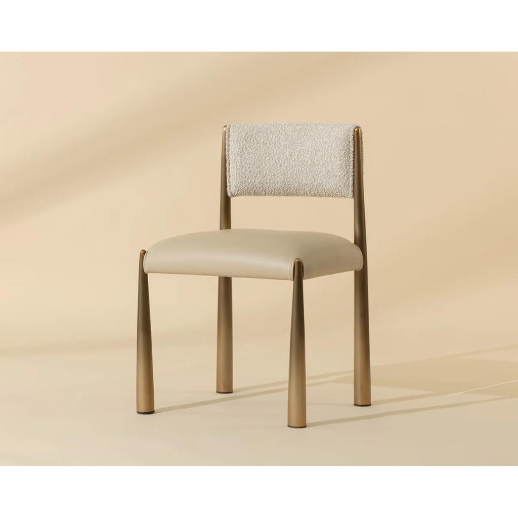SUNPAN Bayard Faux Leather Armless Dining Chair