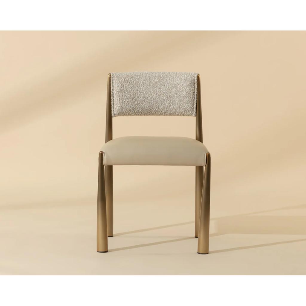 SUNPAN Bayard Faux Leather Armless Dining Chair