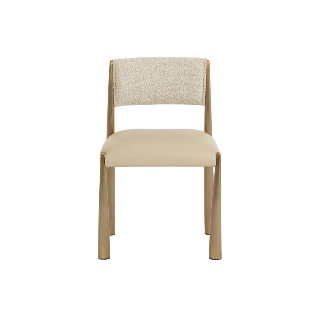 SUNPAN Bayard Faux Leather Armless Dining Chair